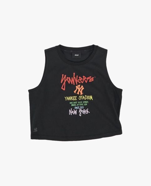  MLB - Áo ba lỗ nữ cổ tròn phom croptop Street Logo 