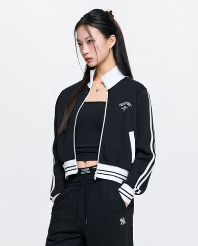  MLB - Áo khoác thể thao nữ cổ trụ tay dài Varsity 