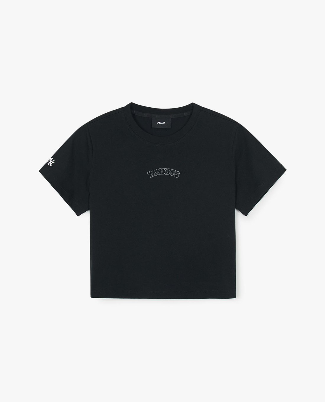MLB - Áo croptop nữ cổ tròn tay ngắn Basic