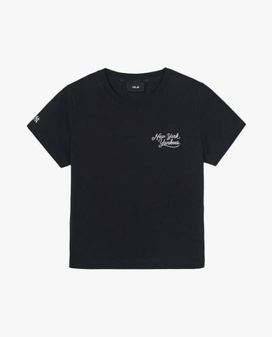  MLB - Áo thun nữ cổ tròn tay ngắn Basic Small Logo 