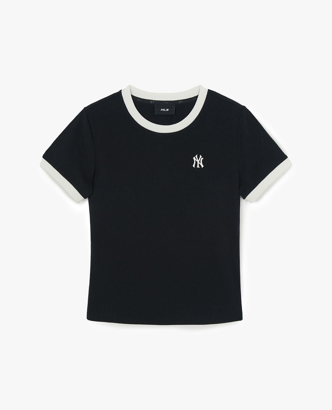 MLB - Áo thun nữ cổ tròn tay ngắn Basic Small Logo Ringer