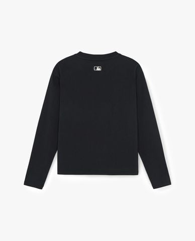  MLB - Áo thun nữ cổ tròn tay dài Vintage 