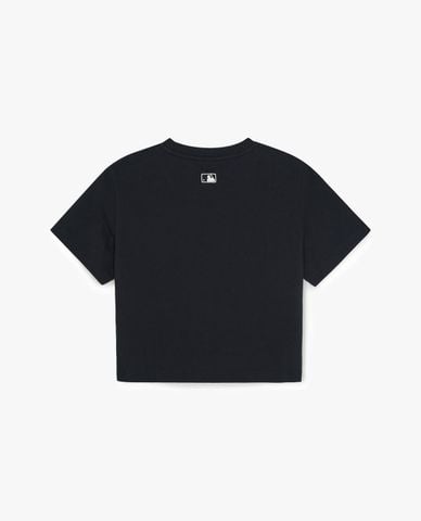  MLB - Áo croptop nữ cổ tròn tay ngắn Basic 