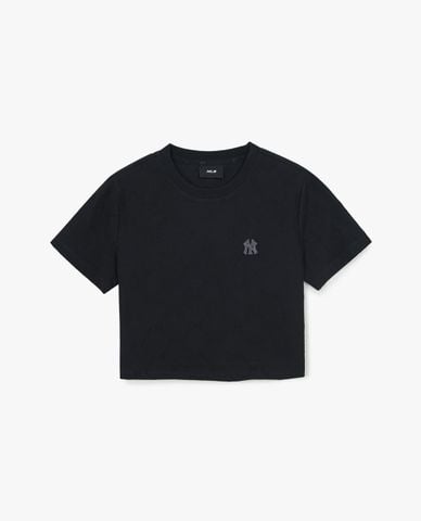  MLB - Áo croptop nữ cổ tròn tay ngắn Diamond Monogram 