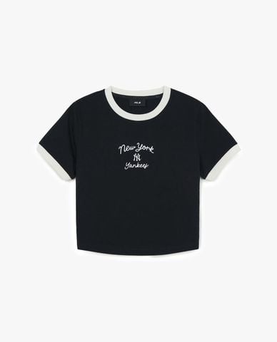  MLB - Áo croptop nữ cổ tròn tay ngắn Sportive 