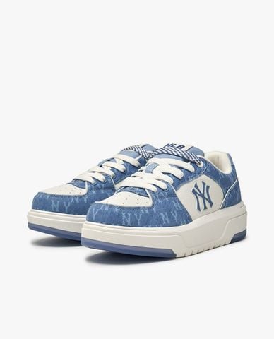  MLB - Giày sneakers unisex cổ thấp Chunky Liner Denim Monogram 