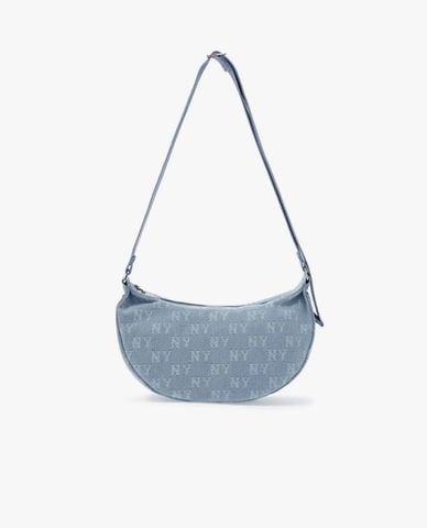  MLB - Túi đeo vai nữ Classic Jacquard Denim Monogram 