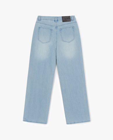  MLB - Quần jeans nữ ống rộng Basic Small Logo 