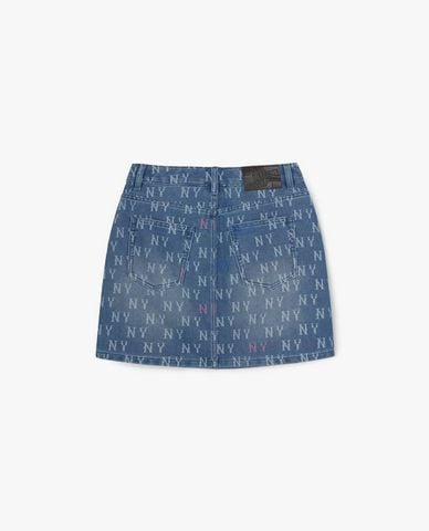  MLB - Chân váy denim mini Retro Monogram 