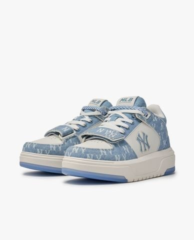  MLB - Giày sneakers unisex cổ thấp Chunky Liner Denim Monogram 