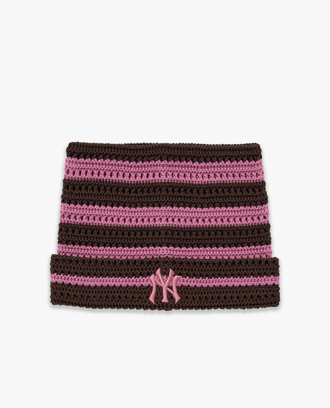 MLB - Nón len unisex tai mèo kẻ sọc Summer