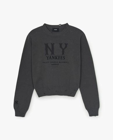  MLB - Áo dệt kim nữ cổ tròn tay dài Basic Vintage Coopers 