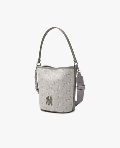  MLB - Túi đeo vai nữ Jacquard Monogram Bucket 
