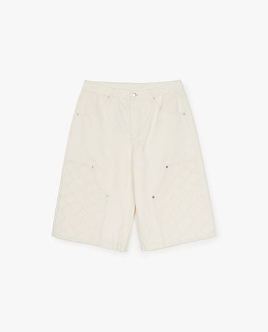  MLB - Quần short jeans nam Diagram Monogram Embossed 
