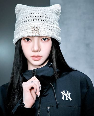  MLB - Nón len unisex dáng tai mèo Summer 