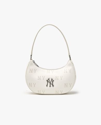  MLB - Túi đeo vai nữ hình bán nguyệt Classic Monogram 