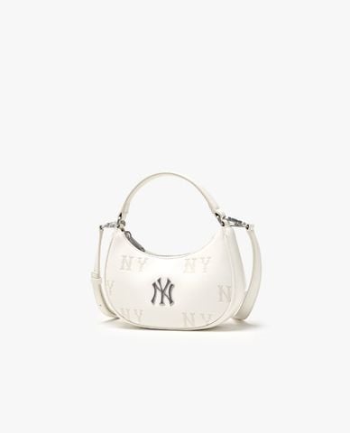 MLB - Túi đeo chéo nữ hình bán nguyệt Classic Monogram Mini 