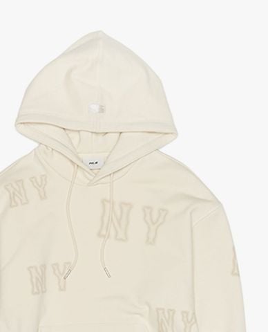  MLB - Áo hoodie unisex tay dài phối mũ in logo 