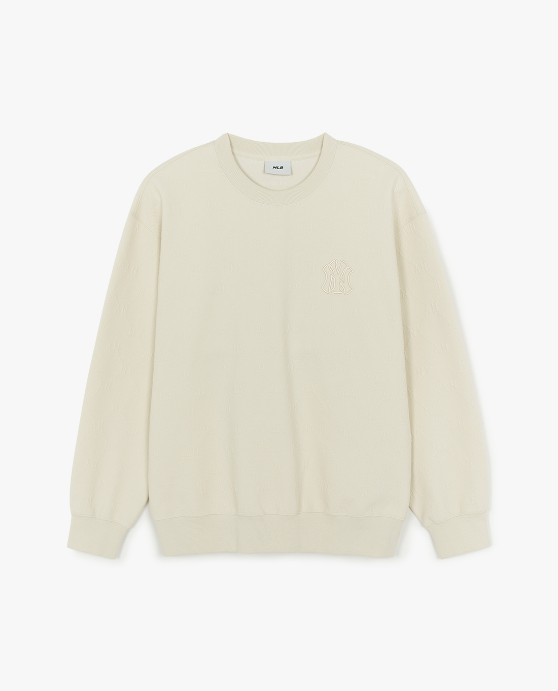 MLB - Áo sweatshirt nam cổ tròn Tonton Monogram Jacquard