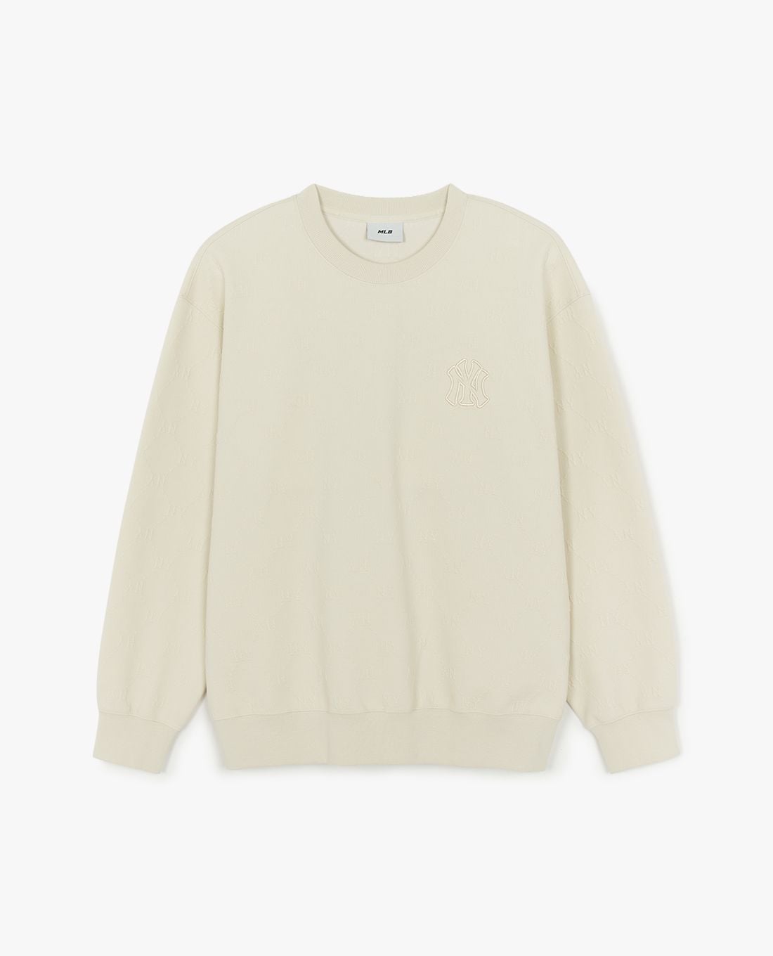 MLB - Áo sweatshirt nam cổ tròn Tonton Monogram Jacquard