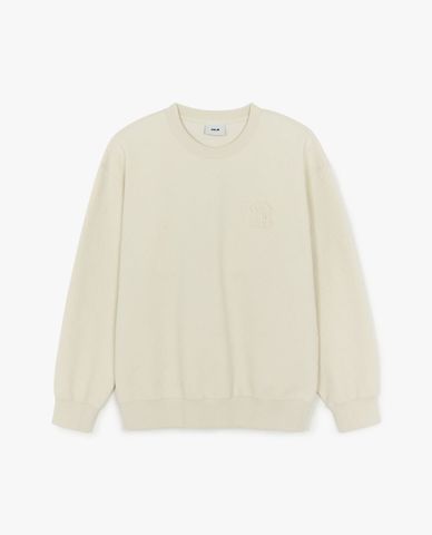  MLB - Áo sweatshirt nam cổ tròn Tonton Monogram Jacquard 