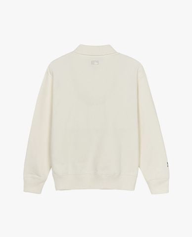  MLB - Áo sweatshirt unisex cổ bẻ tay dài Varsity Lettering 
