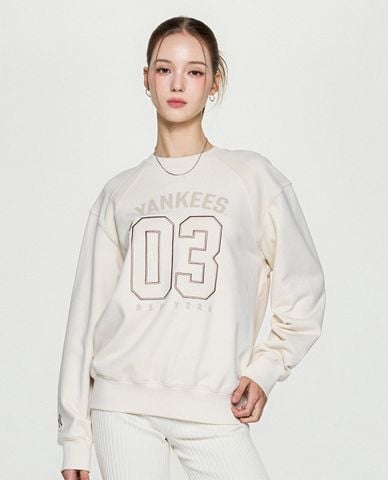  MLB - Áo sweatshirt unisex cổ tròn Varsity Sportive 