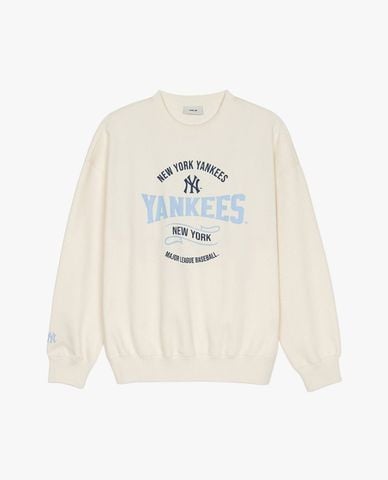 MLB - Áo sweatshirt unisex cổ tròn tay dài College T Varsity 