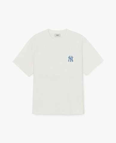 MLB - Áo thun unisex tay ngắn Vintage Denimlike Monogram Big Lux 