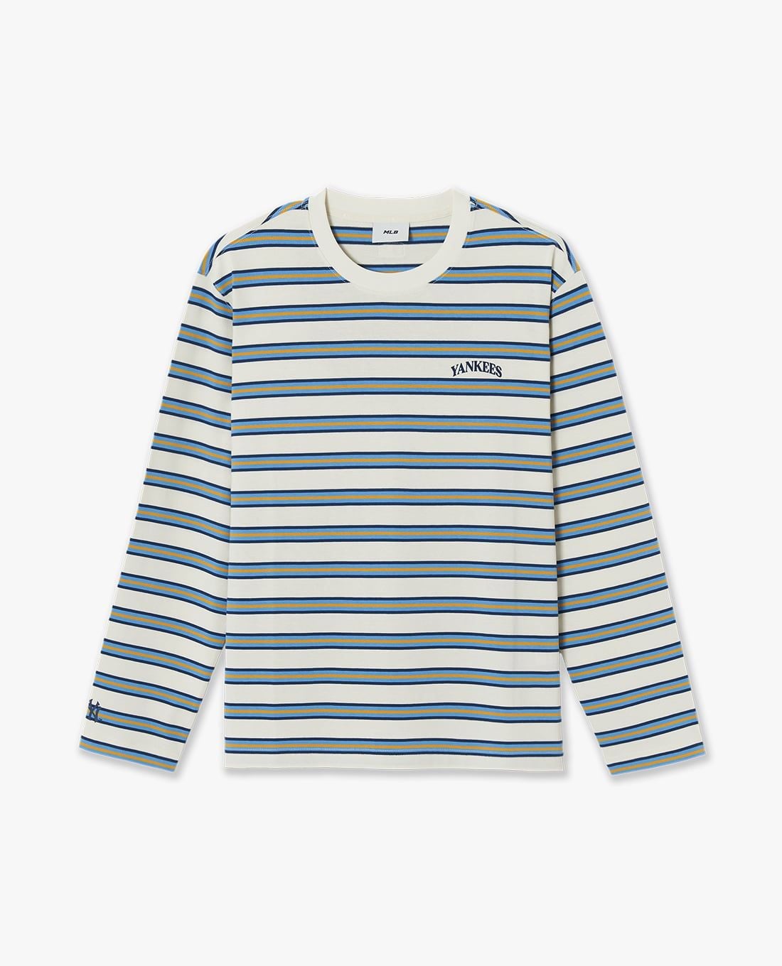 MLB - Áo thun unisex cổ tròn tay dài Stripe