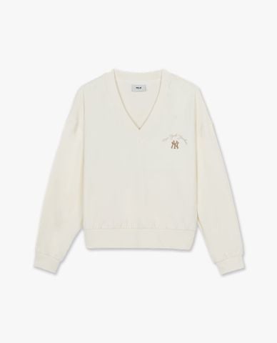  MLB - Áo sweatshirt nữ cổ V tay dài Basic 