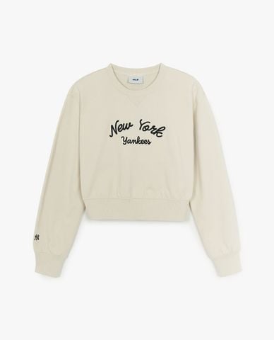  MLB - Áo sweatshirt nữ tay dài phom croptop Basic Lettering 