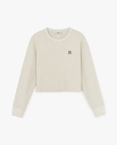  MLB - Áo sweatshirt nữ cổ tròn tay dài Varsity Vintage 