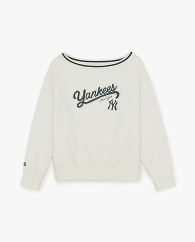  MLB - Áo sweatshirt nữ cổ thuyền tay dài Varsity Sportive 