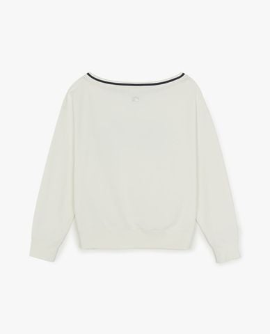  MLB - Áo sweatshirt nữ cổ thuyền tay dài Varsity Sportive 