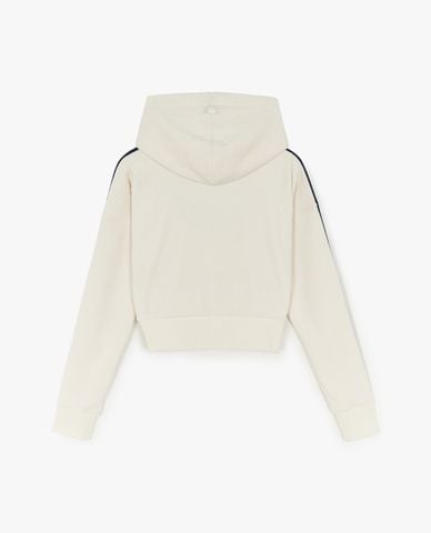  MLB - Áo khoác phối mũ nữ phối viền Basic Velvet 