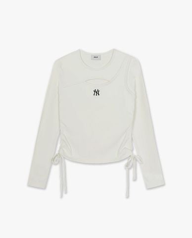  MLB - Áo kiểu nữ tay dài rút dây Basic Cutout 