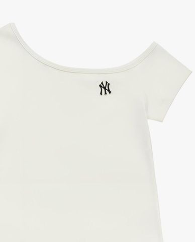  MLB - Áo trễ vai nữ tay ngắn Small Logo 
