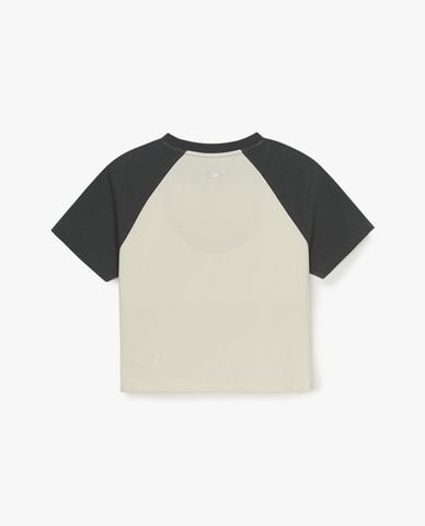  MLB - Áo croptop nữ cổ tròn tay ngắn Classic Varsity 