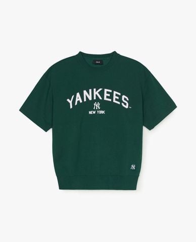  MLB - Áo thun unisex cổ tròn tay ngắn Varsity Lettering 