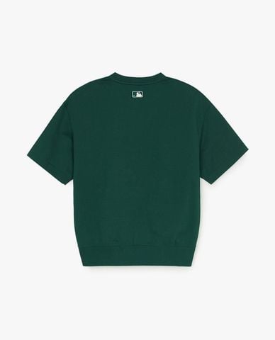  MLB - Áo thun unisex cổ tròn tay ngắn Varsity Lettering 
