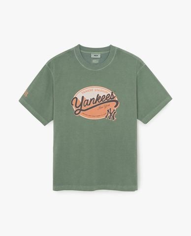  MLB - Áo thun unisex cổ tròn tay ngắn Vintage 