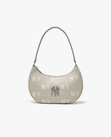  MLB - Túi đeo vai nữ hình bán nguyệt Classic Monogram 
