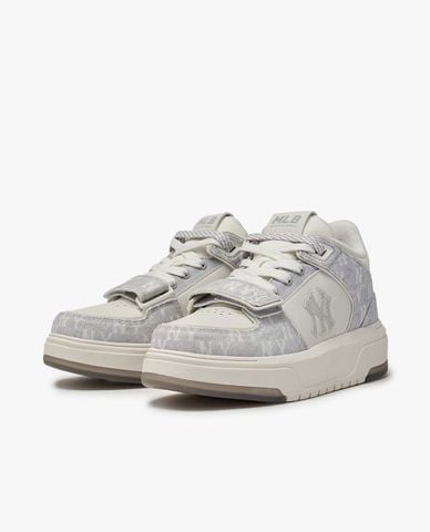  MLB - Giày sneakers unisex cổ thấp Chunky Liner Denim Monogram 