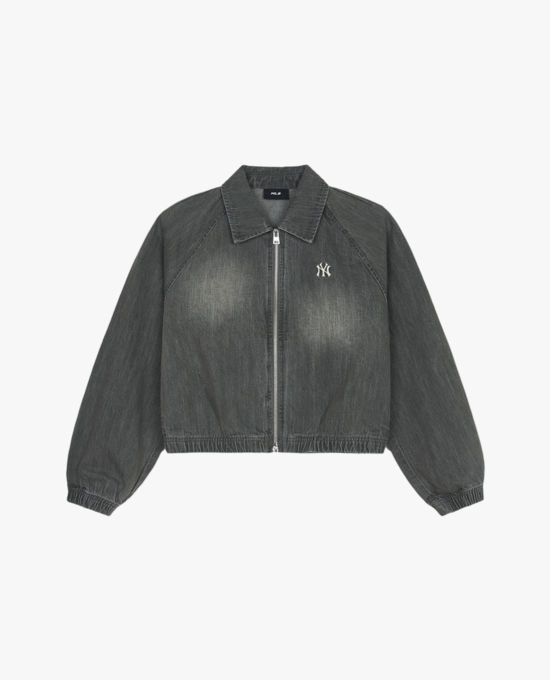 MLB - Áo khoác denim nữ phom croptop Varsity