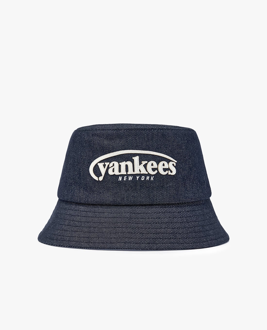 MLB - Nón bucket unisex Vintage Denim Curve Logo