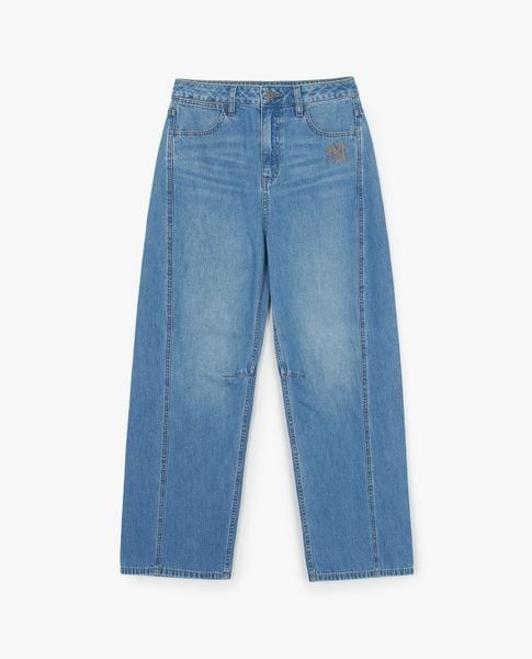  MLB - Quần jeans nữ ống rộng Vastity Vintage 