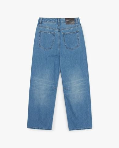 MLB - Quần jeans nữ ống rộng Vastity Vintage 