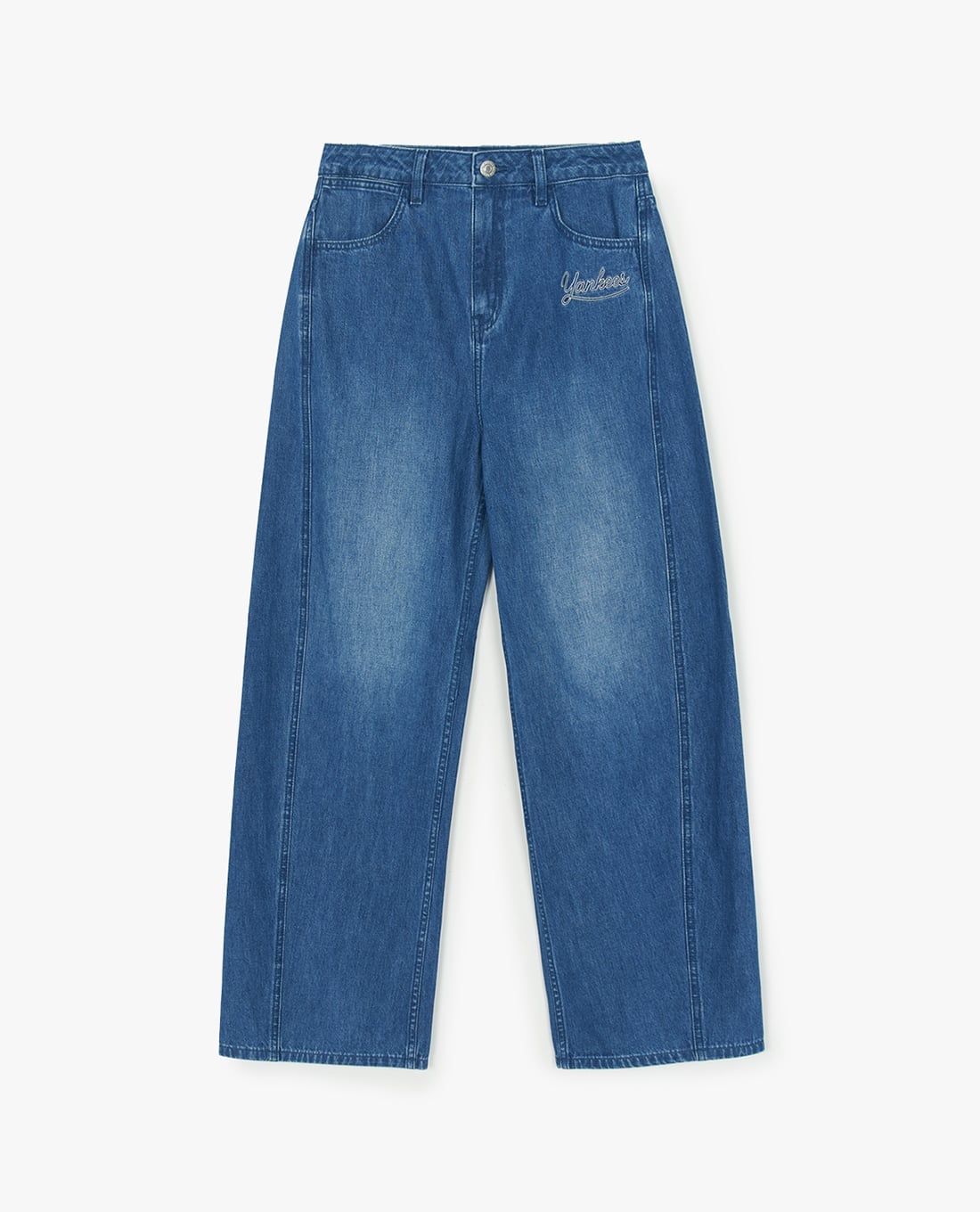 MLB - Quần jeans nữ ống rộng Varsity Series