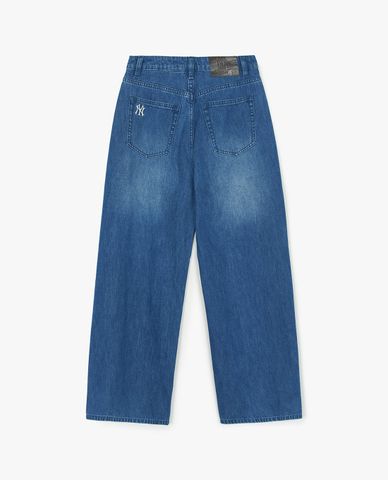  MLB - Quần jeans nữ ống rộng Varsity Series 